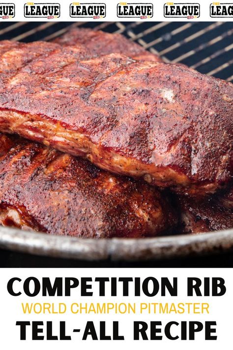 World Champion pitmaster smoking St. Louis style competition ribs Hot and Fast on a Gateway Drum Smoker. Bbq Recipes Grill Meat, Smoked Beef Brisket Recipes, Team Of The Year, Barbecue Recipes Grill, Memphis Bbq, Bbq Short Ribs, Bbq Pitmasters, Bbq Recipes Grill, Barbeque Recipes