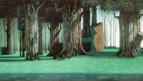 Sleeping Beauty background Disney Animation Background, Sleeping Beauty Background Art, Sleeping Beauty Background, Sleeping Beauty Forest, Sleeping Beauty Concept Art, Sleeping Beauty Cartoon, Sleeping Beauty Art, Eyvind Earle, Sleeping Beauty 1959