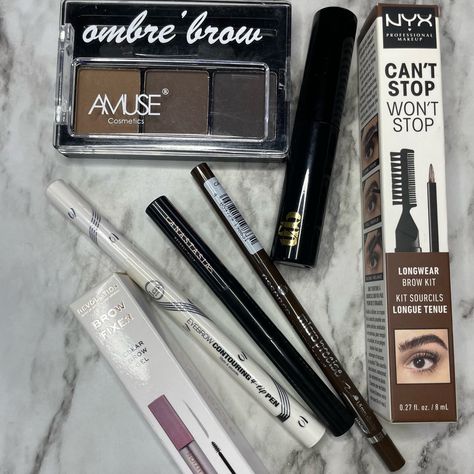 The Ultimate Brow Bundle Includes: Amuse Ombr Brow Palette, Trust Fund Beauty Le Brow Gel, Anastasia Beverly Hills Brow Definer In Medium Brown, Essence Micro Precise Pencil In Dark Brown, Nyx Can’t Stop Won’t Stop Espresso Brow Kit, Revolution Clear Brow Fixer, & Jcat Eyebrow Contouring 4 Tip Pen, All New As Shown-Great Deal! Brow Aftercare Kit, Nyx Eyebrow Gel, Abh Brow Gel, Abh Brow Pomade, Anastasia Beverly Hills Brow Gel, Anastasia Brow Powder, Nyx Micro Brow Pencil, Brow Filler, Brow Palette