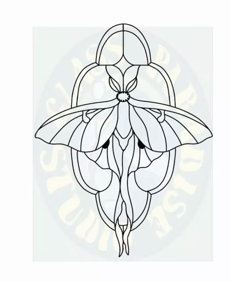 Stained Glass Insect Patterns, Tattoo Stained Glass Patterns, Stain Glass Painting Ideas, Art Nouveau Stained Glass Patterns, Art Nouveau Butterfly, Puppet Patterns, Beaded Cross Stitch, Halloween Tattoos, Art N Craft