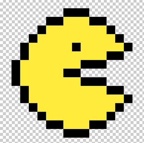 Pac Man Pixel, Pixel Pacman, Minecraft Statues, Easy Perler Bead Patterns, Art Pixel, Png Art, Circle Drawing, Easy Pixel Art, Man Illustration