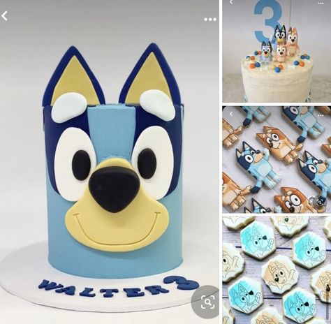 Bday Treats, Fav Products, Bluey Birthday, Blue Birthday, Cake Decoration, 4th Birthday, Dessert Table, Baby Boy Shower, Cake Designs