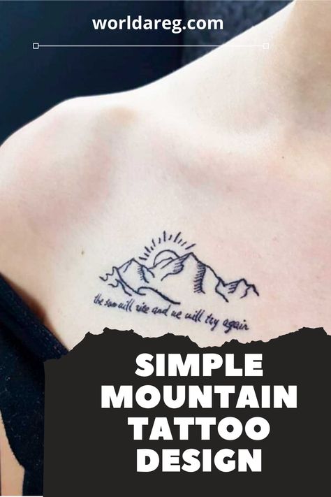 Most Popular Tattoos For Women, Deep Meaningful Tattoos For Women, Tattoos For Travelers, Popular Tattoos For Women, Best Tattoo For Women, Deep Meaningful Tattoos, Simple Mountain Tattoo, Small Mountain Tattoo, Mountain Tattoo Simple