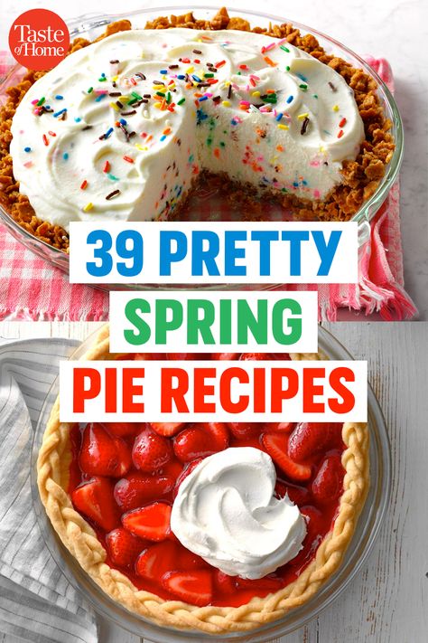 Pies For Easter, Spring Pie Recipes, Spring Pies, Spring Baking Recipes, Summer Pie Recipes, Easter Pie, Spring Recipes Dessert, Summer Pie, Spring Baking