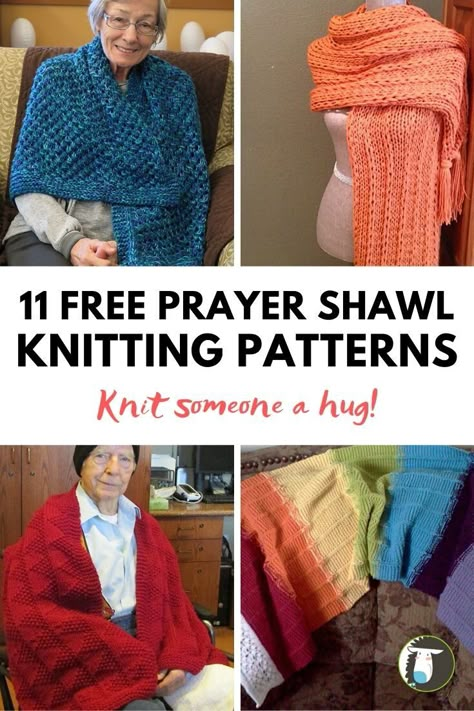 Loom Shawl Pattern Free, Knitted Rectangular Shawls Free Patterns, Rectangular Shawl Knitting Pattern, Vogue Knitting Patterns Free, Prayer Shawls Knit, Rectangle Shawl Pattern, Crochet Help, Prayer Shawl Crochet Pattern, Free Knit Shawl Patterns