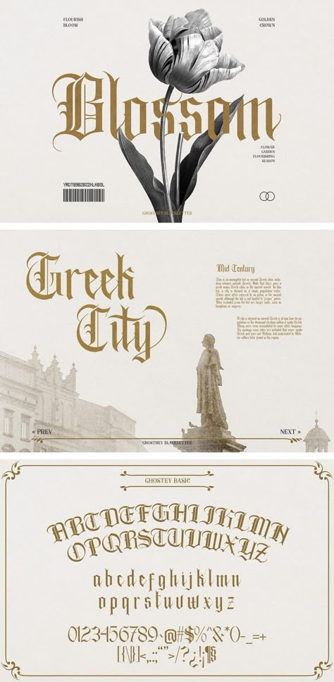 Ghosthey Typeface Italic Fonts Calligraphy, Medieval Font Calligraphy, Tattoo Window Display, Vintage Tattoo Font, Tattoo Fonts Gothic, English Typography Design, Victorian Fonts Alphabet, Medieval Font Alphabet, Old English Branding