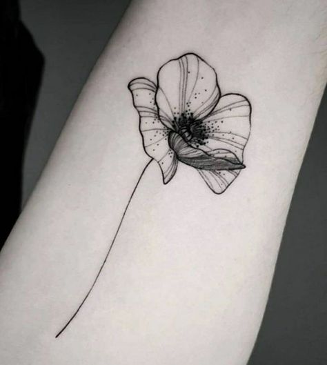 Poppy Tattoo Design, Tattoo Chart, Poppy Flower Tattoo, Pretty Flower Tattoos, Henna Inspired Tattoos, Poppies Tattoo, Floral Tattoo Sleeve, Classy Tattoos, Discreet Tattoos