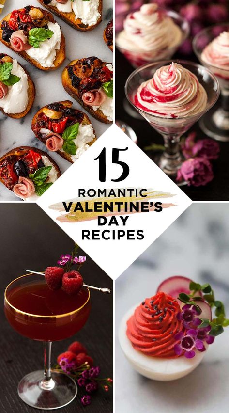 I love Valentine’s Day! It’s a day dedicated just to showing someone you love them, and my favorite way to show someone I love them is with tasty, romantic, decadent, heart-warming valentine’s day recipes, made just for 2! Valentines Day Romantic Ideas, Appetizer Recipes Valentines Day, Dessert Recipes For Valentine's Day, Valentine Appetizers Appetizer Ideas, Romantic Appetizers For Two, Valentine’s Day Meal, Galentines Dinner Menu Ideas, Valentine’s Day Meals, Valentine Meal Ideas