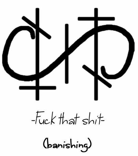 Banishing Sigil, Meaningful Symbol Tattoos, Witch Symbols, Magick Symbols, Sigil Tattoo, Rune Tattoo, Rune Symbols, Wiccan Symbols, Magic Spell Book