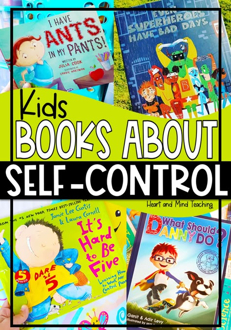 Looking for a list of self-control books for kids? These children's books about self-control are for you to help create classroom lessons and teach kids. These self-regulation books for the classroom to teach kids to calm down, self-regulate, and control their impulses and behavior. Check out the book reviews and plan your classroom guidance lessons. #booksthatteach #selfcontrol Books On Self Control, Self Control Read Alouds, Social Emotional Books For Elementary, Self Control Lessons Elementary, Self Control Books, Self Control Activities For Preschoolers, Sel Books For Elementary, Self Control Activities For Kids, Self Regulation Activities For Kids