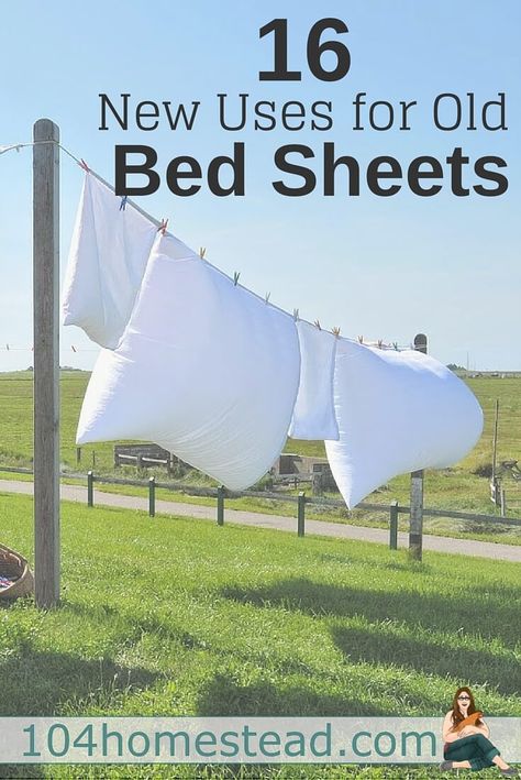 Old Bed Sheets, Sheets Bed, Old Sheets, Upcycle Recycle, New Uses, Fun Craft, Reuse Recycle, Décor Diy, Thrift Store Finds