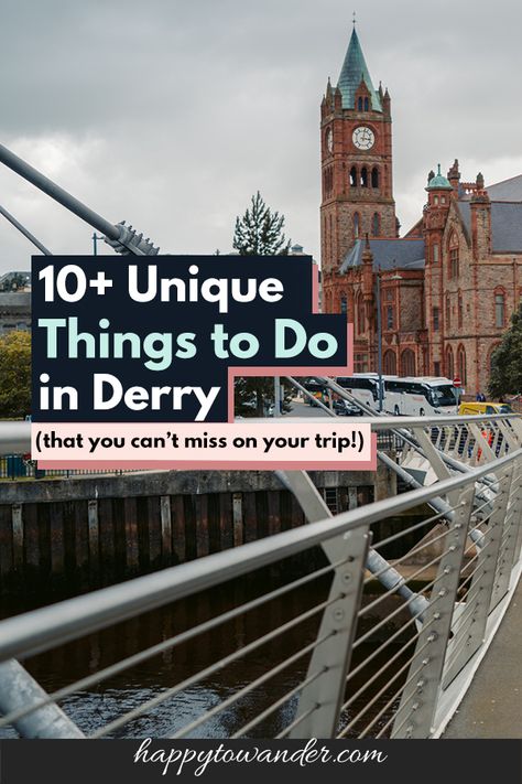 15 Unique and Fun Things to do in Derry-Londonderry, Ireland Derry Northern Ireland, Londonderry Ireland, Magical Ireland, Derry Londonderry, Derry Ireland, Derry City, Ireland Road Trip, Instagram Places, Summer 25