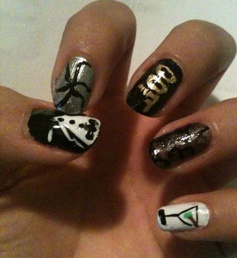 James Bond nails! James Bond Nails, James Bond, Prom, Nails, Beauty