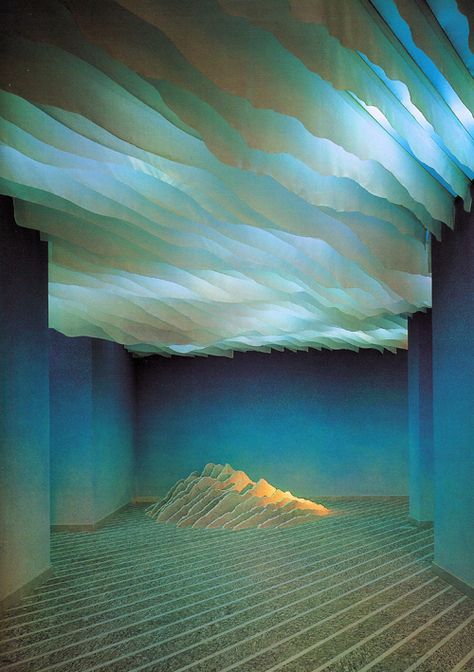 Mountains Emilio Ambasz, Conception Scénique, Scenic Design, Wow Art, The Ceiling, Sculpture Installation, Light Installation, Light Reflection, Stage Design