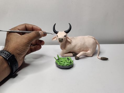 Cow Clay Art, Cow Clay, Cow Diy, Cow Sculpture, Clay Cow, Cow Hooves, Bull Cow, A Cow, Cute Clay