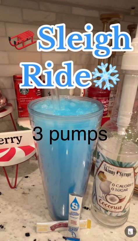 Christmas Flavored Water, Soda Water Recipes, Christmas Flavored Water Recipes, Water Mixes Recipes, Water Bar Ideas, Ice Flavored Water, Dole Water Packet Recipes, Water Drink Mix Combinations, Water Recipes With Mermaid Syrup