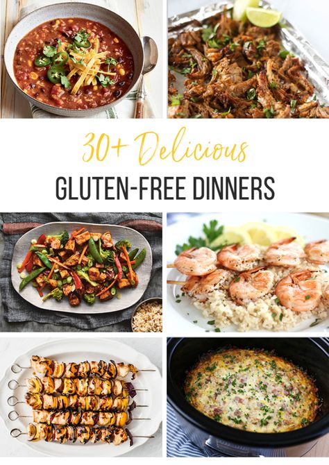 30+ Gluten-Free Dinner Recipes Gf Dinner Ideas, Gluten Free Dairy Free Dinner, Gluten Free Dinner Recipes, Gf Dinner, Gluten Free Wraps, Gluten Free Dinner Easy, Gluten Free Buns, Best Gluten Free, Best Gluten Free Recipes