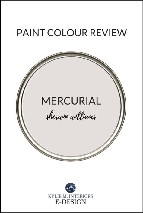 Paint Colour Review: Mercurial Sherwin Williams Designer Edition - Kylie M Interiors Sherwin Williams Lullaby, Violet Paint Colors, Popular Neutral Paint Colors, Kylie M Interiors, Blue Gray Paint Colors, Taupe Paint, Greige Paint Colors, Greige Paint, Blue Gray Paint