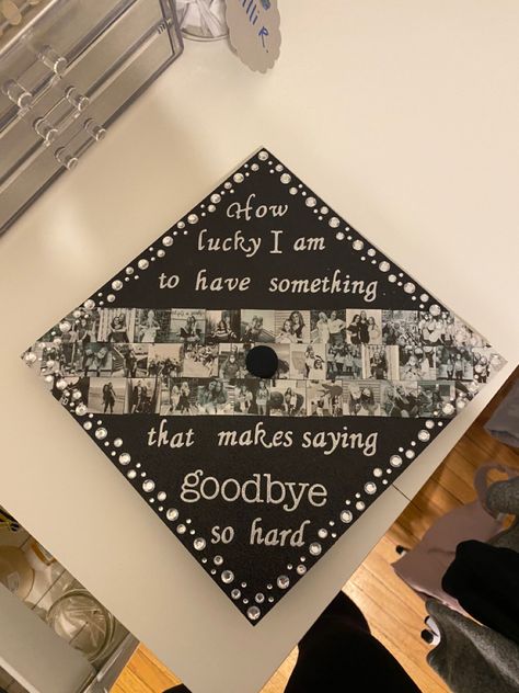 All Thanks To Them Grad Cap, Morgan Wallen Graduation Cap Designs, College Graduate Cap Decoration, Grad Cap Ideas With Pictures, Grad Cap Ideas Pictures, Vinyl Graduation Cap, Country Themed Grad Caps, Graduation Cap Designs Class Of 2024, Picture Grad Cap