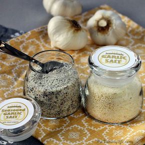 Garlic Salt Recipe, Homemade Garlic Salt, Salt Seasoning, Flavored Salts, Diy Spices, Garlic Seasoning, Homemade Spices, Homemade Seasonings, Oil Benefits