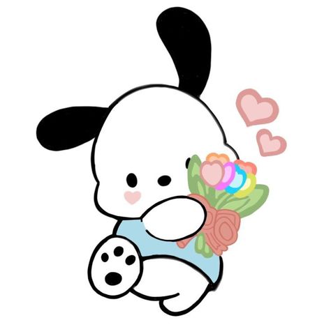 Pochacco Girlfriend, Pochacco Icons, Sanrio Png, Sanrio Pochacco, Flower Icons, Cute Kawaii Drawings, Phone Icon, Kawaii Drawings, Wallpaper Iphone Cute