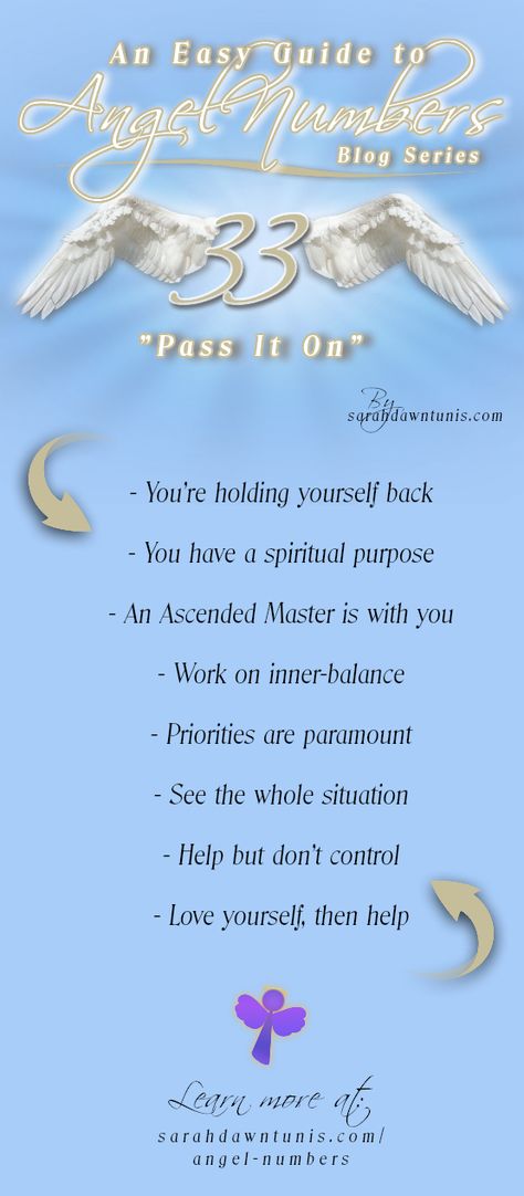 Do you keep seeing the #angelnumber33? If so, the angels are encouraging you to get to know your true-self and love who you are. Then pass on what you know to others. Those who frequently see the angel number 33 are being called to spread love to the world and use their innate skills and talents to help and heal. You are being called to use your spiritual life purpose to make the world a better place for all. <3 33 Meaning, 33 Angel Number, Angel Number 7, Angel Number 11, Repeating Numbers, Angel Number 222, Angel Signs, Don't Worry Be Happy, Angel Number Meanings