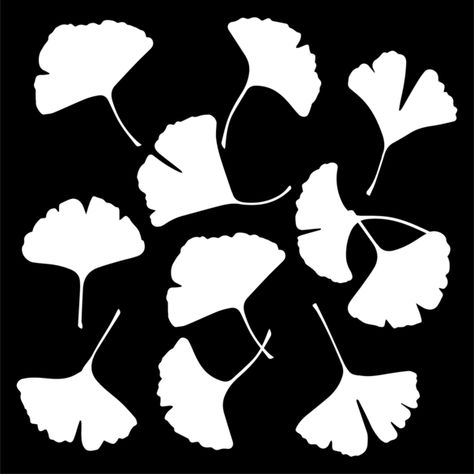 Ginkgo Stencil | The Craft Chop Ginkgo Stencil, Rose Stencil, Hanging Monkey, Stencil Ideas, Leaf Stencil, Quilted Clothes, Stencil Design, Cricut Explore Air 2, Diy Fashion Clothing