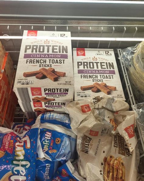 Frozen Protein Cinnamon French Toast Sticks in freezer at Aldi Aldi Breakfast, Aldi Snacks, Cinnamon French Toast Sticks, French Bread Pizzas, Lazy Dish, Croissant Breakfast Sandwich, Roasted Mediterranean Vegetables, Honey Glazed Salmon, Sausage Patties