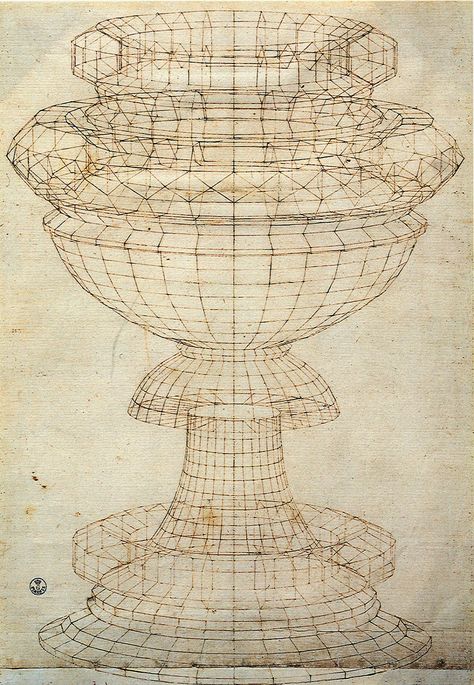 Drawing : Cross Contour Drawing Lorenzo Ghiberti, Mathematics Art, Contour Drawing, Johannes Vermeer, Perspective Drawing, Technical Drawing, Op Art, A Drawing, Art Education