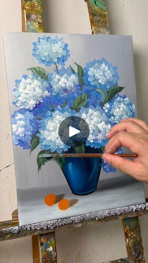 Flower Bouquet Painting, Easy Flower Painting, Acrylic Painting Flowers, Acrylic Painting Lessons, Painting Demo, Book Art Diy, Acrylic Painting For Beginners, Acrylic Painting Techniques, Creative Painting