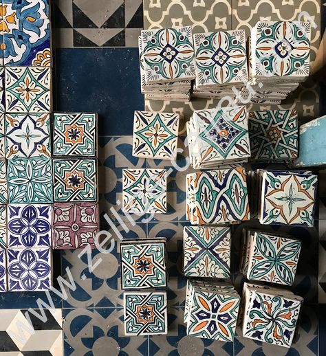 Encaustic Tiles, Stencil Vinyl, Tile Stencil, Zellige Tile, Glazed Tiles, Encaustic Tile, Inside Design, Handmade Tiles, Arabesque