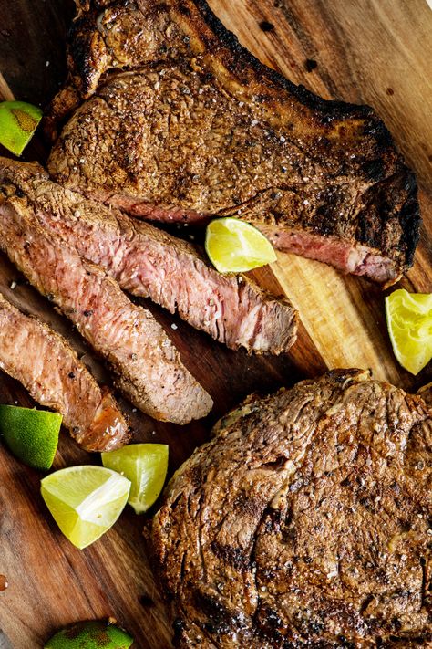 Grilled Mexican Rib-Eye Steaks Recipe — The Mom 100 Ribeye Steak Marinade, Ribeye Steak Recipe, Green Pozole, Beef Sausage Recipes, Mexican Steak, Ribeye Steak Recipes, Endive Salad, Rib Steak, Mexican Seasoning