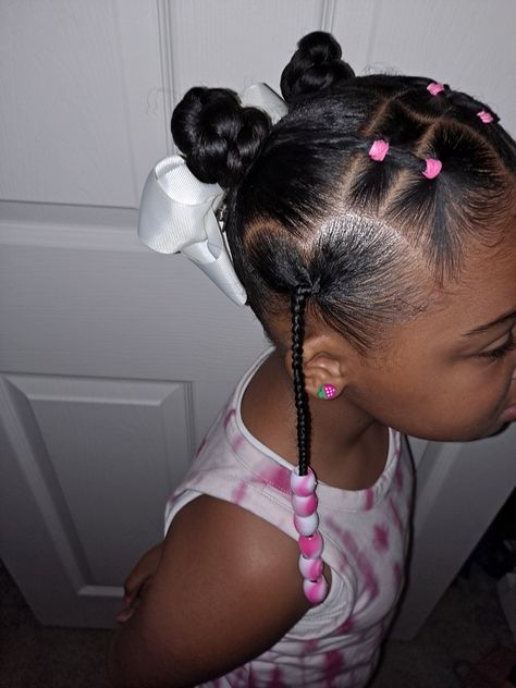 Minnie Mouse Hairstyle Black, Toddler Hair With Beads, 4c Toddler Hairstyles, Toddler Hairstyles Girl African American, Black Toddler Hairstyles, Black Baby Girl Hairstyles, Girl Hair Styles, Baby Girl Hairstyles Curly, Daughter Hairstyles