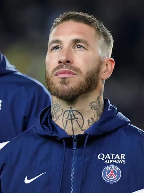 Throat Tattoos For Men, Sergio Ramos Haircut, Throat Tattoo Ideas, Struggle Tattoo, Ramos Haircut, Throat Tattoos, White Rose Tattoos, Throat Tattoo, Men Haircut Styles