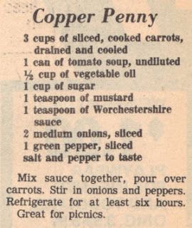 Copper Penny Salad, Marinated Carrots, Copper Pennies, Carrots Recipe, Copper Penny, Handwritten Recipes, Cooked Carrots, Carrot Salad, Carrot Recipes