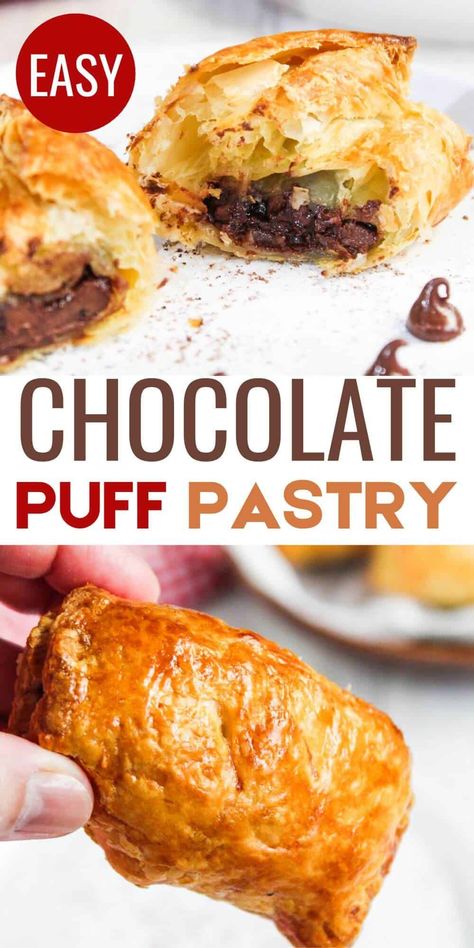 Satisfy your sweet cravings with an irresistible chocolate puff pastry cooked to perfection in an air fryer. It's an easy-to-make treat. Sweet Puff Pastry Recipes, Chocolate Puff Pastry, Puff Pastry Chocolate, Puff Pastry Dessert, Sweet Puff Pastry, Puff Pastry Recipes Dessert, Milk Chocolate Recipes, Batch Baking, Chocolate Puff