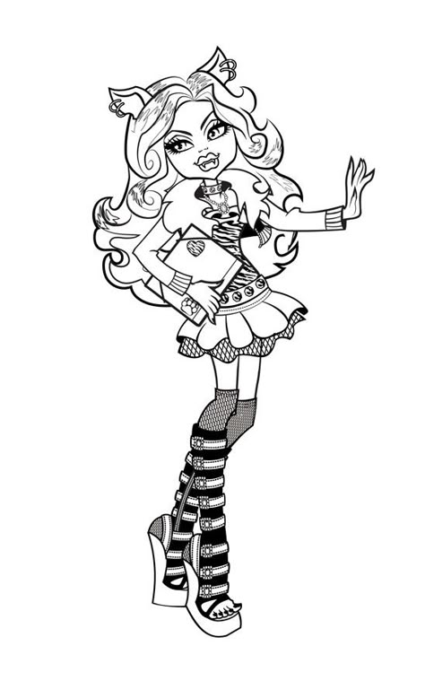 Monster High Coloring Pages Clawdeen, Monster High Outline, Monster High Colouring Pages, Monster High Coloring Pages Printables, Coloring Pages Monster High, Coloring Pages Y2k, Monster High Drawings, Monster High Printables, Monster High Coloring Pages