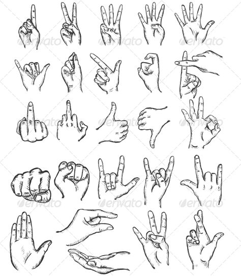 Sketch Finger Gestures Gang Sings Hands, Posture Drawing, Hand Gesture Drawing, How To Draw Fingers, Finger Art, Hand Gestures, Drawing Examples, Hand Drawing Reference, Gesture Drawing