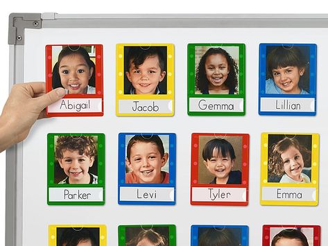 magnetic-picture-pockets --set of 20-0 Preschool Attendance Chart, Big Book Activities, Attendance Chart, Teacher Magazine, Book Bins, Lakeshore Learning, Diego Rivera, Magnetic Board, Preschool Teacher