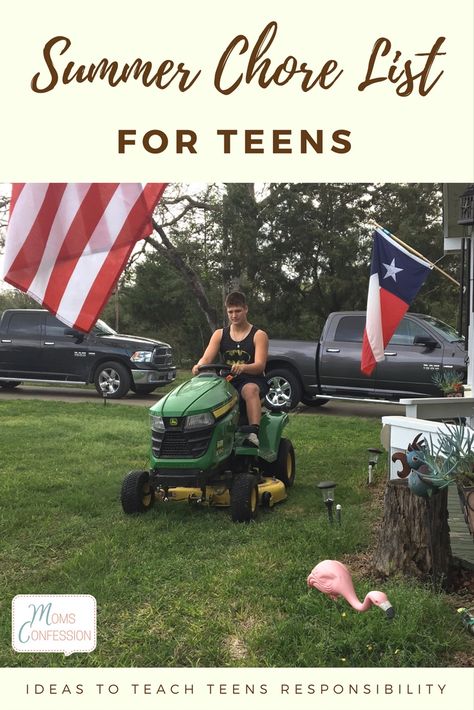 Summer Chores List For Teens, Summer Chores For Teens, Teenager Summer Schedule, Chore List For Teens, Chore List Ideas, Summer Chore List, Chores For Teens, Teenage Chores, Chore Schedule