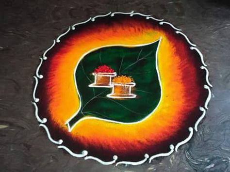 Kelvan Ceremony Rangoli, Agiyaras Rangoli Design, Haldikunku Rangoli, Sathiya Rangoli, Haldi Kunku Rangoli Designs, Vagh Baras Rangoli, Kalichaudas Rangoli, Vasu Baras Rangoli, Rangoli Designs For Diwali Latest