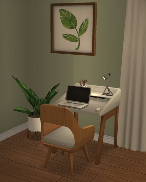 Sims 4 Tiny Living, Country Desk, Tile Desk, Sims 2 House, Tiny House Furniture, Tiny Desks, Mod Decor, The Sims 2, Rustic Shelves