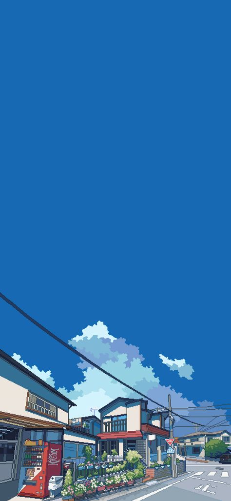 Wallpaper City, Japanese Wallpaper Iphone, Anime Retro, Pixel Art Background, Simple Wallpaper, Cool Pixel Art, Perspective Art, Japon Illustration, Anime Backgrounds Wallpapers