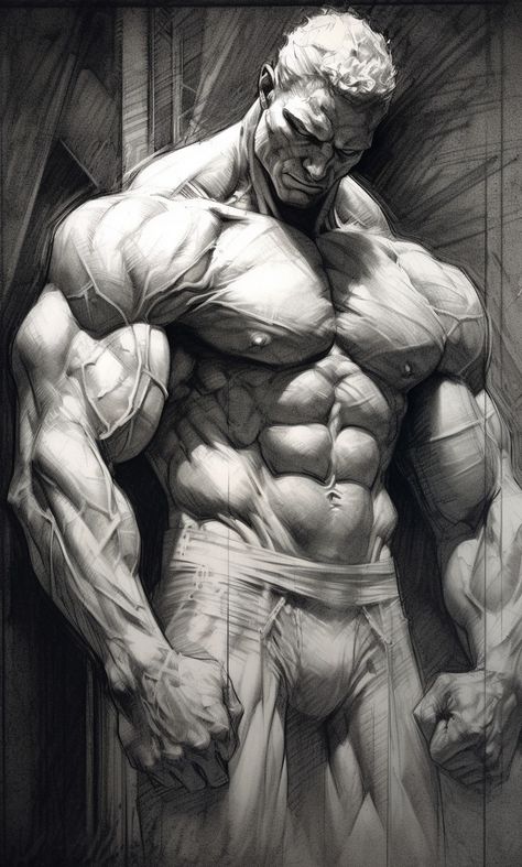 Fantastic Creatures — Etchings Buff Male Anatomy, Muscular Monster, Muscles Reference, Skeleton Art Drawing, Controversial Art, Tekken Wallpaper, World's Strongest Man, Masculine Art, Tattoo Lettering Design