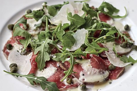 Try this recipe for Filet Of Beef Carpaccio from Ina Garten’s new cookbook, Cook Like A Pro. I think raw beef carpaccio is a little boring. Searing the beef briefly and adding a drizzle of Caesar dressing makes it so much more flavorful. Beef Carpaccio Recipe, Filet Of Beef, Meat Photography, Carpaccio Recipe, Raw Beef, Beef Carpaccio, Beef Filet, Ina Garten Recipes, Meat Appetizers