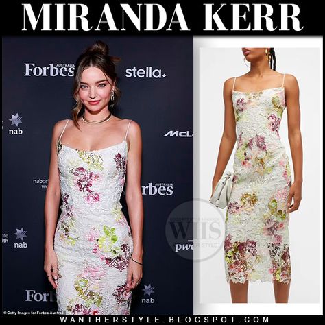 Miranda Kerr in white floral lace dress monique lhuillier Miranda Kerr Floral Dress, White Floral Lace Dress, Miranda Kerr Style, Gym Style, Floral Lace Dress, Midi Sheath Dress, Monique Lhuillier, Miranda Kerr, March 21