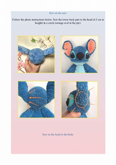 «STITCH» Crochet pattern based on "Lilo and Stitch" Pattern Crochet Disney Stitch Patterns Free, Lilo And Stitch Amigurumi Free Pattern, Crochet Stitch Plush Pattern, Crochet Stitch Lilo, Stitch Free Crochet Pattern, Disney Stitch Crochet Pattern, Crochet Stitch Plush, Crochet Lilo And Stitch Pattern Free, Free Stitch Crochet Pattern