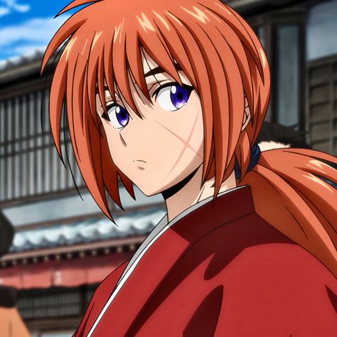 Rurouni Kenshin Pfp, Himura Kenshin Icon, Kenshin Le Vagabond, Kenshin Anime, Fall Background Wallpaper, Himura Kenshin, Rurôni Kenshin, Kenshin Himura, Bleach Anime Ichigo