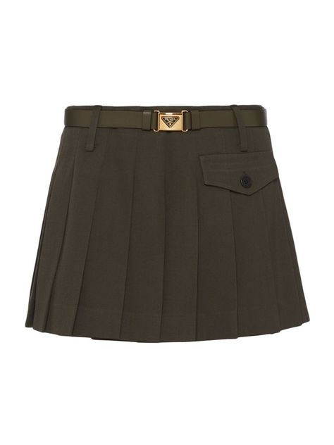 Prada Gabardine Mini-Skirt Luxury Mini Skirt, Prop Artwork, Prada Mini Skirt, Prada Clothes, Prada Brand, Prada Skirt, Prada Mini, High Waist Mini Skirt, Prada Dress