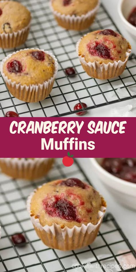 Cranberry Sauce Muffins Recipe - Cooking with Recipes Muffins With Cranberry Sauce, Desserts Using Cranberry Sauce, Canned Cranberry Sauce Muffins, Baking With Cranberry Sauce, Cranberry Muffins With Cranberry Sauce, Uses For Cranberry Sauce, Canned Cranberry Sauce Recipes Desserts, Can Cranberry Recipes, Canned Cranberries Recipes